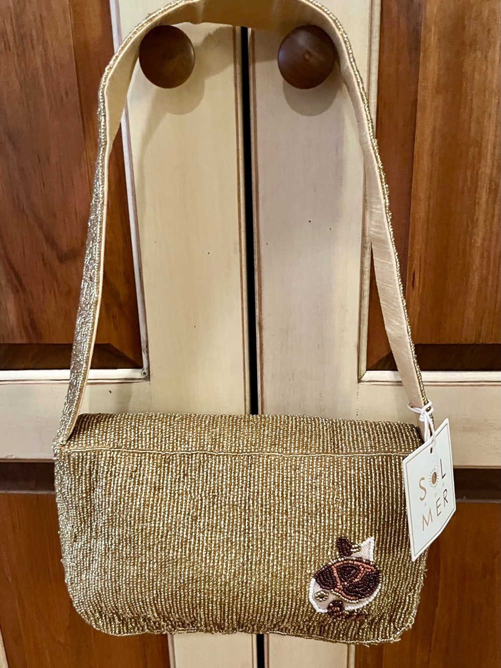 Beaded Cat And Mouse Shoulder Bag - Picture 4 of 6